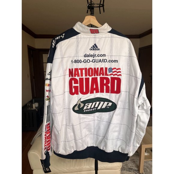 VINTAGE NASCAR 1990S DALE EARNHARDT GREEN WHITE RACING JACKET AMP ENERGY SIZE 2X - Picture 3 of 9